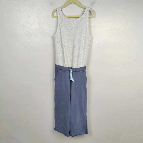 Ivivva Lululemon Feels Good Jumpsuit Girls 8 Heather Gray Purple French Terry - Picture 2 of 9